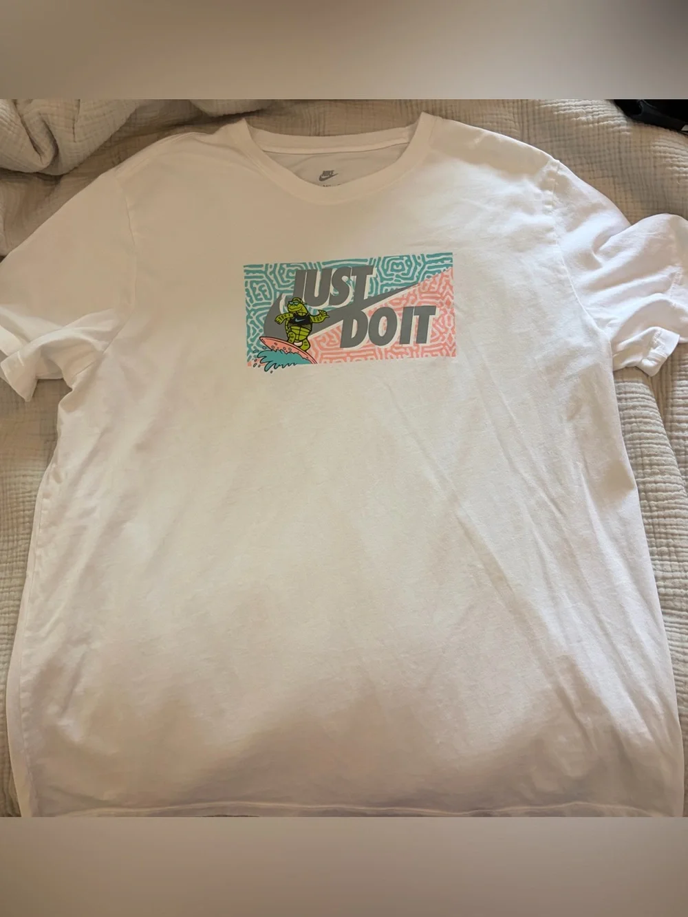 Nike Men’s White 'Just Do It' Graphic Tee - SZ XXL - Picture 1 of 3